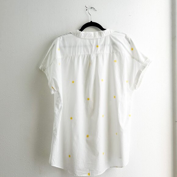 JOULES White Dela Button Front Shirt Top in Sun Sunny Sunshine Print - Picture 3 of 8